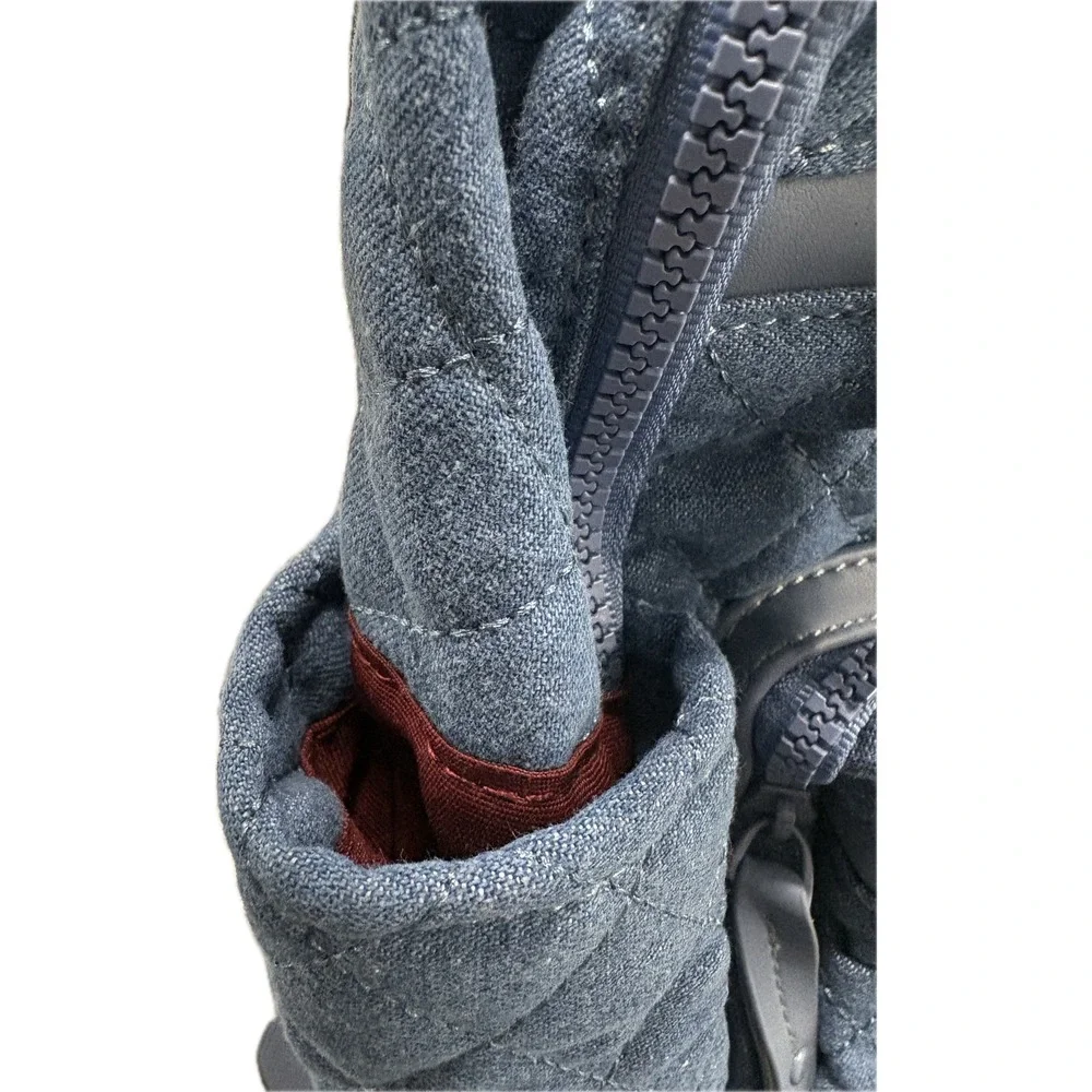 HeartLove by Charo‎ Quilted Denim Backpack Blue Upcycled Eco Friendly New